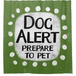 Dog Alert Douchegordijn