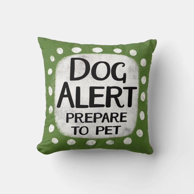 Dog Alert Sierkussen (Voorkant)