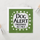 Dog Alert Wenskaart Kaart (Voorkant / Achterkant in situ)