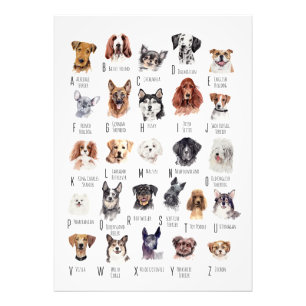 Dog Alphabet Poster