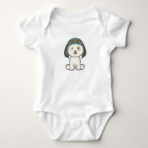 Dog als Aviator met Pet en bril Romper