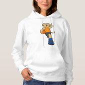 Dog als Basketball-speler met Basketball Hoodie (Voorkant)