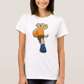 Dog als Basketball-speler met Basketball T-shirt (Voorkant)