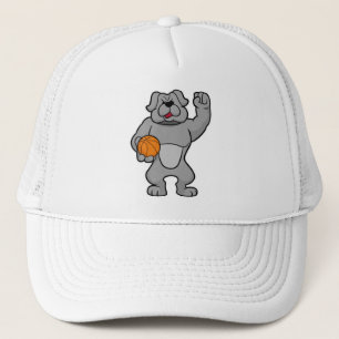 Dog als Basketball-speler met Basketball Trucker Pet