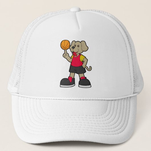 Dog als Basketball-speler met Basketball Trucker Pet (Voorkant)