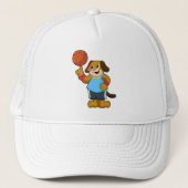 Dog als Basketball-speler met Basketball Trucker Pet (Voorkant)