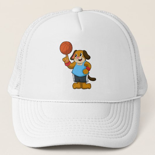 Dog als Basketball-speler met Basketball Trucker Pet (Voorkant)