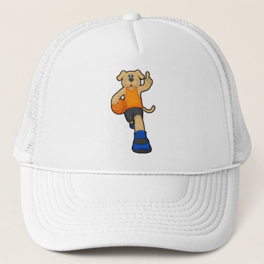 Dog als Basketball-speler met Basketball Trucker Pet (Voorkant)
