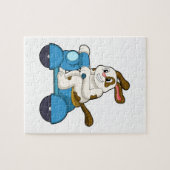 Dog als Biker met Scooter.PNG Legpuzzel (Horizontaal)