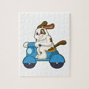 Dog als Biker met Scooter.PNG Legpuzzel