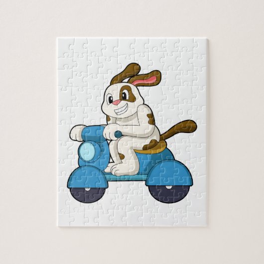 Dog als Biker met Scooter.PNG Legpuzzel (Verticaal)