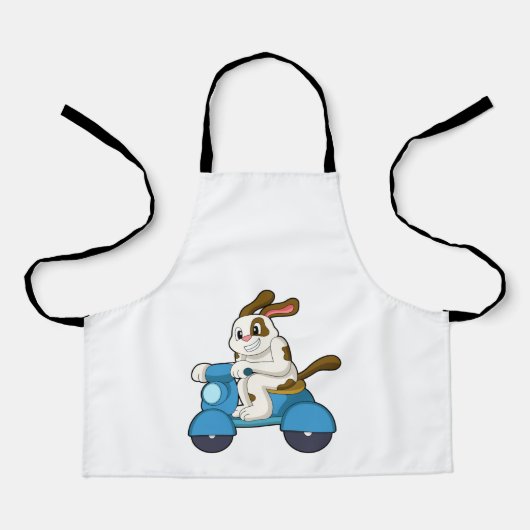 Dog als Biker met Scooter.PNG Schort (Voorkant)