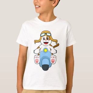 Dog als Biker met Scooter.PNG T-shirt