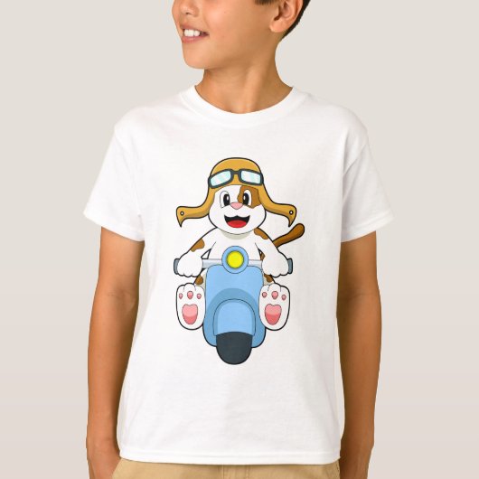 Dog als Biker met Scooter.PNG T-shirt (Voorkant)