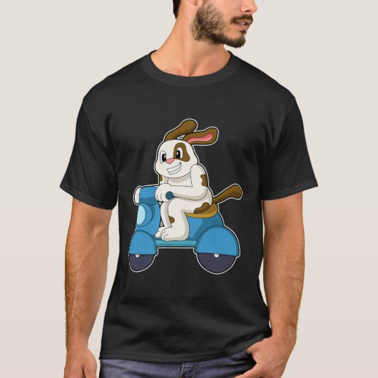 Dog als Biker met Scooter.PNG T-shirt (Voorkant)