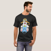 Dog als Biker met Scooter.PNG T-shirt (Voorkant volledig)