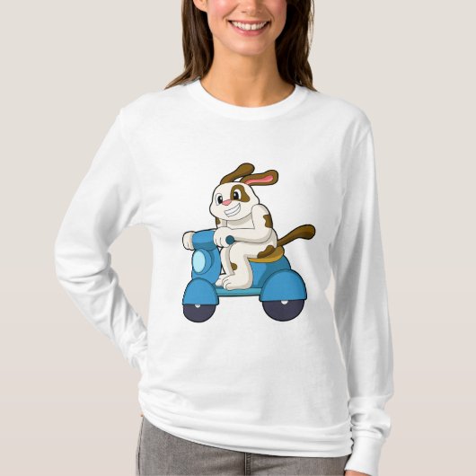 Dog als Biker met Scooter.PNG T-shirt (Voorkant)