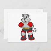 Dog als Boxer met Boxing-handschoenen Briefkaart (Voorkant / Achterkant)