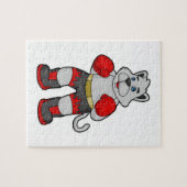 Dog als Boxer met Boxing-handschoenen Legpuzzel (Horizontaal)