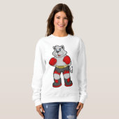 Dog als Boxer met Boxing-handschoenen Trui (Voorkant volledig)