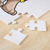 Dog als brandweerman met brandhelm legpuzzel (Zijkant)