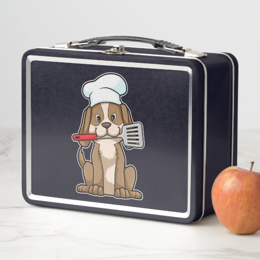 Dog als Cook met Chef's pet & Spatula (In situ)