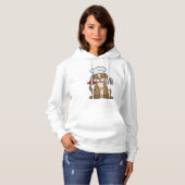 Dog als Cook met Chef's pet & Spatula Hoodie (Voorkant volledig)