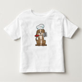 Dog als Cook met Chef's pet & Spatula Kinder Shirts (Voorkant)