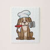 Dog als Cook met Chef's pet & Spatula Legpuzzel (Verticaal)