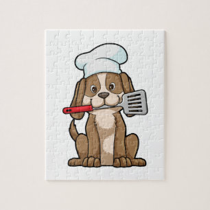 Dog als Cook met Chef's pet & Spatula Legpuzzel