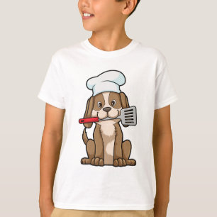 Dog als Cook met Chef's pet & Spatula T-shirt
