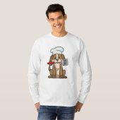 Dog als Cook met Chef's pet & Spatula T-shirt (Voorkant volledig)