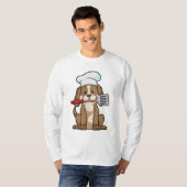 Dog als Cook met Chef's pet & Spatula T-shirt (Voorkant volledig)