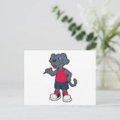 Dog als Dart speler met Darts Briefkaart (Staand voorkant)