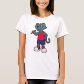 Dog als Dart speler met Darts T-shirt (Voorkant)