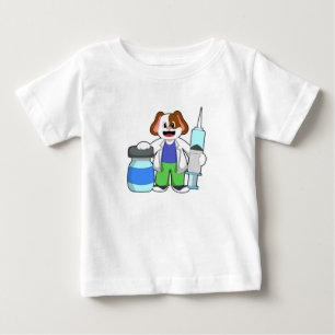Dog als dokter met spuit