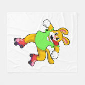 Dog als gealigneerde Skater met gealigneerde Schaa Fleece Deken (Voorkant (Horizontaal))