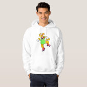 Dog als gealigneerde Skater met gealigneerde Schaa Hoodie (Voorkant volledig)