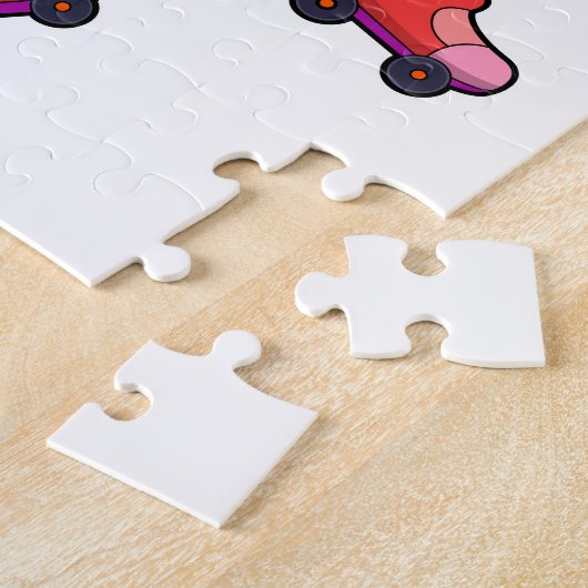 Dog als gealigneerde Skater met gealigneerde Schaa Legpuzzel (Zijkant)