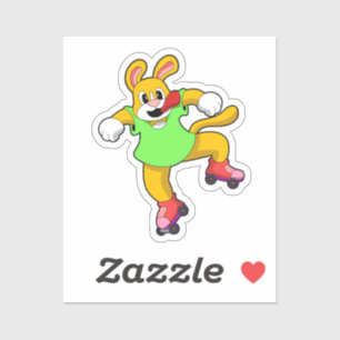Dog als gealigneerde Skater met gealigneerde Schaa Sticker
