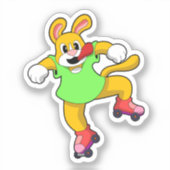 Dog als gealigneerde Skater met gealigneerde Schaa Sticker (Voorkant)