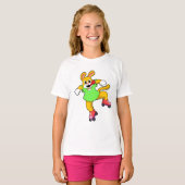 Dog als gealigneerde Skater met gealigneerde Schaa T-shirt (Voorkant volledig)