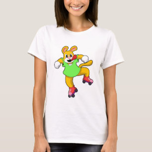 Dog als gealigneerde Skater met gealigneerde Schaa T-shirt