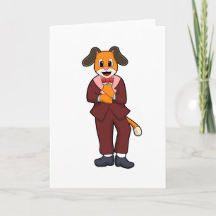 Dog als Groom met Suit Kaart
