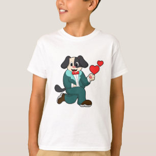 Dog als Groom met Suit & Stropdas T-shirt