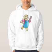 Dog als Hairdresser met Comb Hoodie (Voorkant)