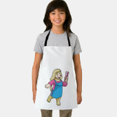 Dog als Hairdresser met Comb Schort (Insitu)