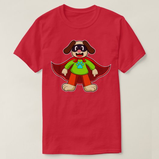 Dog als Hero met Masker T-shirt (Design voorkant)