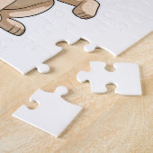 Dog als Mexicaan met pet van riet Legpuzzel (Zijkant)