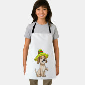 Dog als Mexicaan met pet van riet Schort (Insitu)